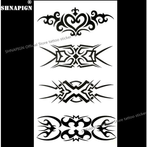 SHNAPIGN Gothic Rock Totem Temporary Body Art Flash Tattoo Sticker 10*17cm Waterproof Henna Fake Tatoo Car Styling Wall Sticker