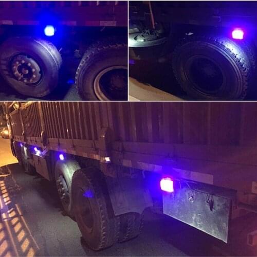 4pcs 24V Truck/Trailer LED Side Light Edge Lamp Floorlight Waterproof Signal Light Fog Parking Side marker security indicator