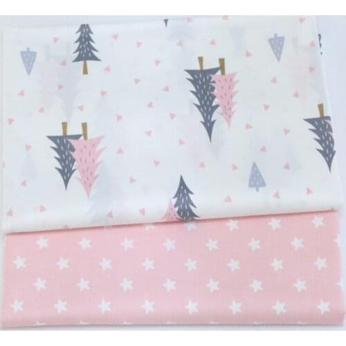 Printed Tree 100% Cotton Fabric for Patchwork Cloth,DIY Sewing Quilting Fat Quarters Material For Dolls