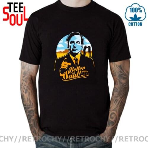 TV Show Better Call Saul T Shirt Men Cotton Loose Crewneck Saul Goodman T-shirt Cthulhu Serial Tee Breaking Bad Heisenberg Shirt