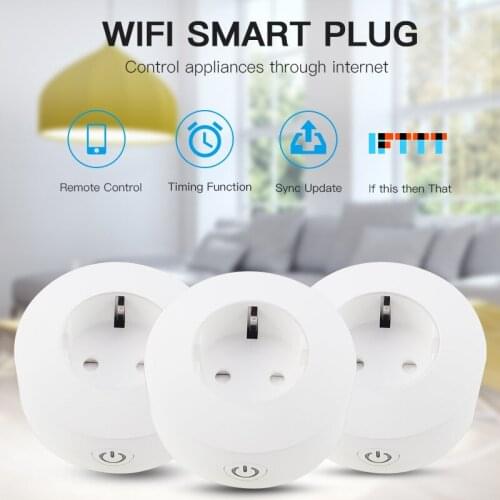Tuya WiFi Smart Plug Smart Home Automation Round Shape Power Protection Power Monitoring Socket Smartlife APP Control EU Outlet