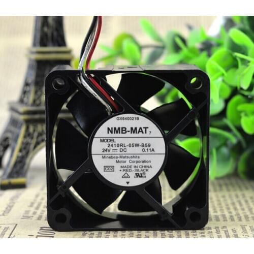 NMB 60*60*25 24V 0.11A 2410RL-05W-B59 6CM 3 wire inverter fan