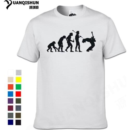 Funny Guitarist T Shirt Evolution Of a Guitarist Music Rock Guitar Musician Band Metal Mens T-shirt 16 Colors Unisex Cool Tees