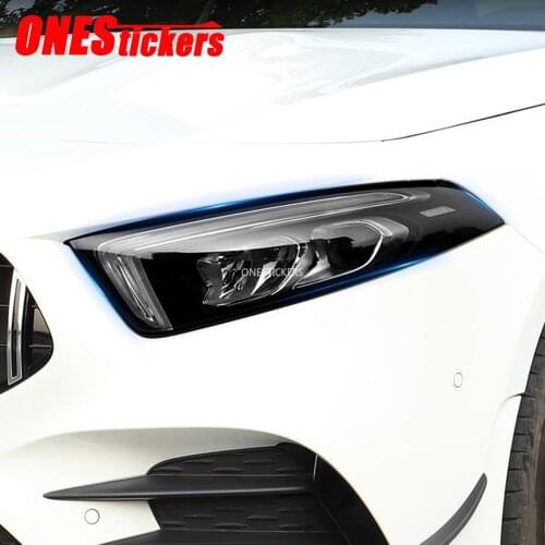 For Mercedes Benz A C E G S V GLC GLA CLA GLE GLS CLS Class W177 W213 W205 C118 Car Headlights TPU Smoked Black Protector Film