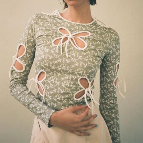 Women T-shirt Summer Vintage Hollow Out 2021 New Chiffon Tops High Street Full O-Neck Shirt For Women Y2k Aesthetic Small Fresh