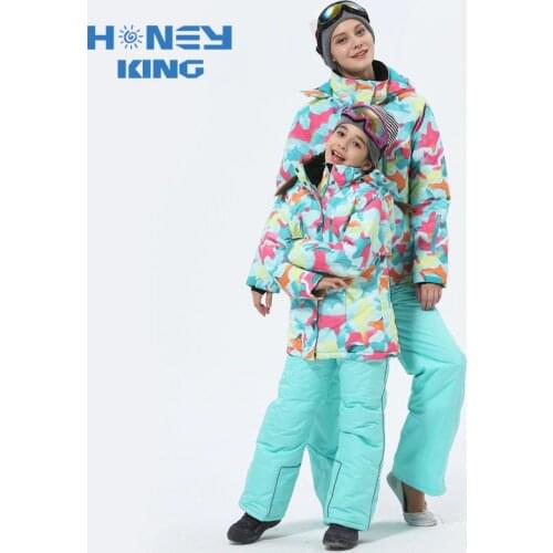 Winter Womens Ski Suit Ski Jacket And Pants Snow Warm Waterproof Windproof Skiing And Snowboarding Suits For Girls Family