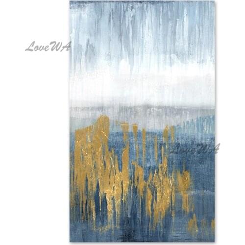 Golden Acrylic Textured Artwork Modern 100% Hand-painted Abstract Oil Painting Wall Hangings Canvas Wall Art No Frame Pictures