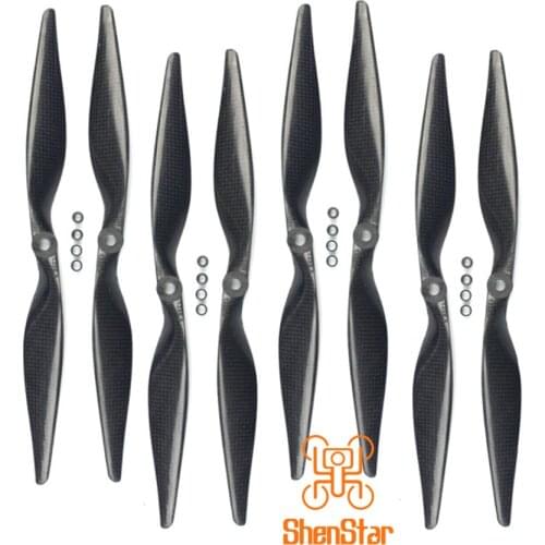 1pack of 4 Pairs 13x6.5 3K Carbon Fiber Propellers CW CCW 1365 CF Props 13inch for DIY RC Quadcopter Hexacopter