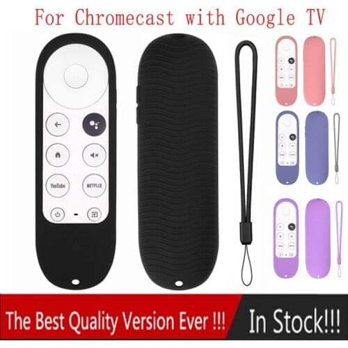 2021 Silicone Remote Control Cover For Chromecast With Google TV Voice Remote Anti-lost Case For Chromecast Voice Remote Control