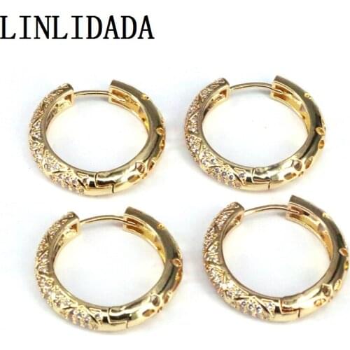 5Pairs 2020 Trendy CZ Round Circle Hoop Earrings for Women Bohemia Geometric Statement Hoop Earrings
