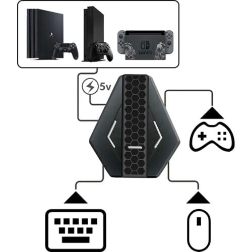 DATA FROG PUBG Game Console Mobile Keyboard Mouse Converter for PS4/PS3/Xbox One/360/Nintendo Switch Controller Gamepad Adapter