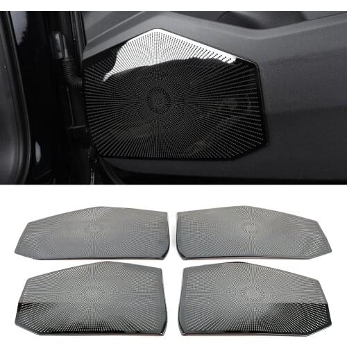 For VW Volkswagen Touareg CR 2018-2021 Stainless Car Door Panel Loudspeaker Pad Speaker Cover Trim Frame Sticker Accessories