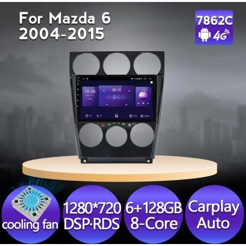 Carplay Auto DSP RDS Android 11 Car Radio For MAZDA 6 2004-2015 Multimedia Player GPS Navigation Stereo Support 4G LTE WIFI SWC