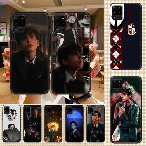 Aidan Gallagher Number Five Phone case For Samsung Galaxy Note 4 8 9 10 20 S8 S9 S10 S10E S20 Plus UITRA Ultra black tpu shell
