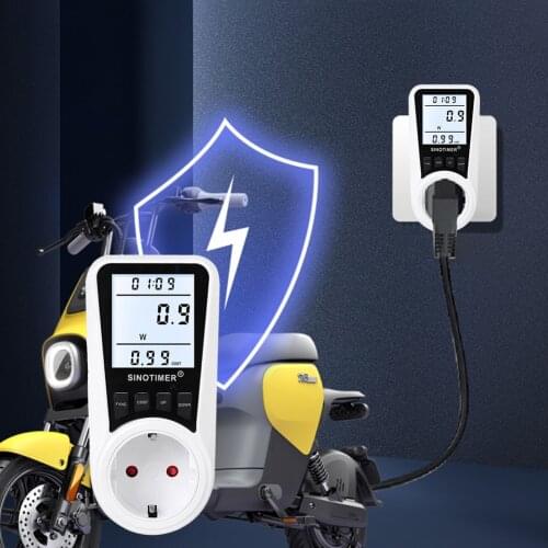AC EU Digital LCD Power Meter Wattmeter Socket Wattage Kwh Energy Meter FR US UK AU BR Measuring Outlet Power Analyzer