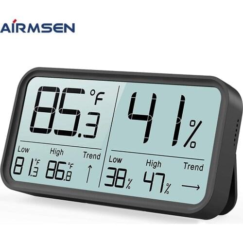 Airmsen LCD Digital Temperature Humidity Meter Home Indoor Electronic Hygrometer Thermometer Sensor Gauge Weather Station