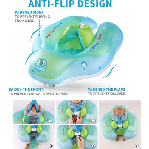 Baby Swimming Ring Floating Anti-flip Design Circle Bath Kids Water Toy