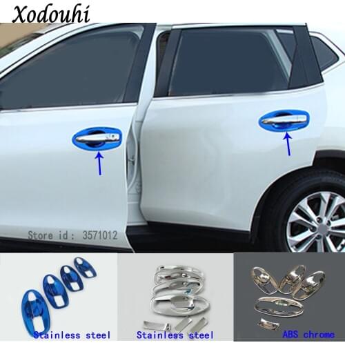For Nissan X-Trail XTrail T32/Rogue 2014 2015 2016 car styling cover detector trim Stainless steel/ABS bowl stick lamp frame