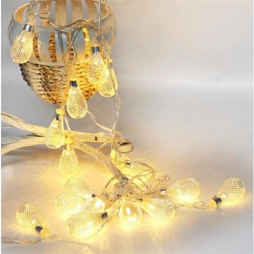20LED garland light string battery power water drop style Christmas Valentines Day living room garden LED string lights decor