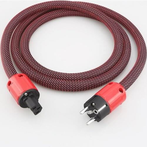 HI-End US EU Schuko Power Cable 5N OFC AC Mains Power Cord HIFI Power Cable For Amplifier, DV/AV Audiophile Subwoofer