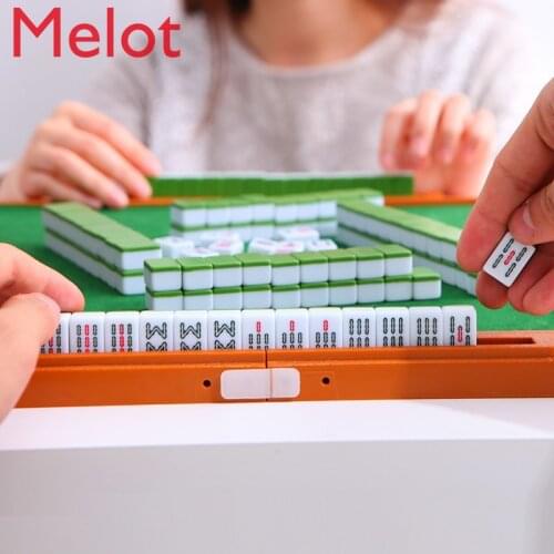 Chinese Quintessence Non-Automaton Portable Mini Mahjong Hand Rub Travel Card Simple Travel Dice