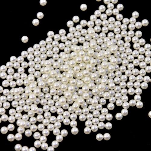 Mix 2/3/4/5/6/7mm 100-1200pcs Beige Pearls Round Acrylic ABS Pearl Beads DIY Rhinestone Jewelry Making/Nail Art Decorations JK/9