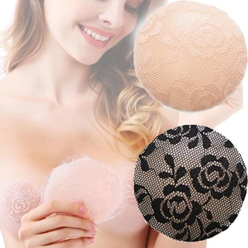 Lace Surround Silicone Nipple Cover Pads Adhesive Breast Petals Lift up Nipple Sticker Pad Invisible Strapless Women Intimates