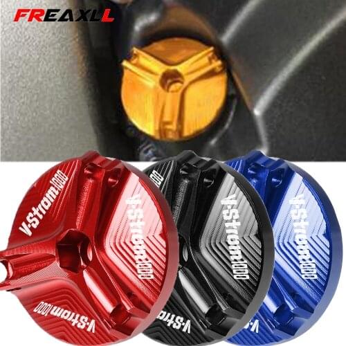 Motorcycle Engine Oil Drain Plug Sump Nut Cup Oil Fill Cap Cover FOR SUZUKI V-STROM 1000 2002 - 2019 2018 2017 2016 2015 2014