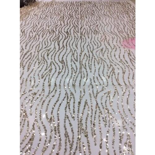 Nigerian ZH-3202 glued glitter lace fabric hot selling glitter net lace fabric