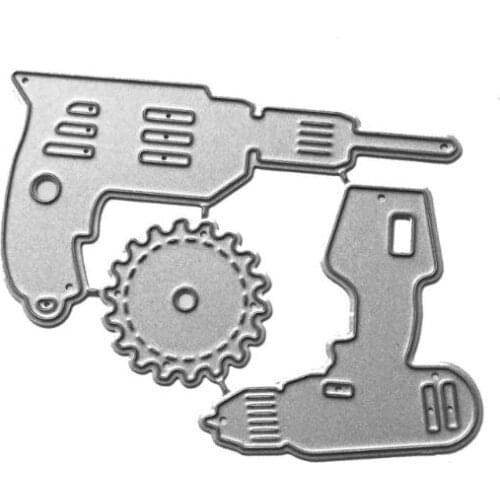 New Electric Drill Combination Metal Cutting Dies Stencil DIY Scrapbooking Album Stamp Paper Card Embossing Craft Decor