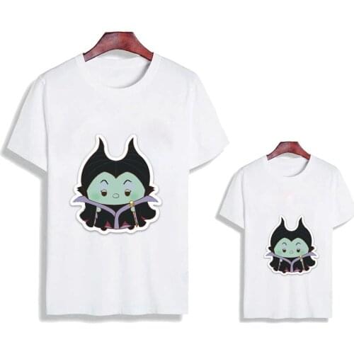 Family Matching Clothes Mother Father Daughter Son Kids Baby T-Shirt Parent-Child Disney Princess Print T-Shirt Short Sleeve Top