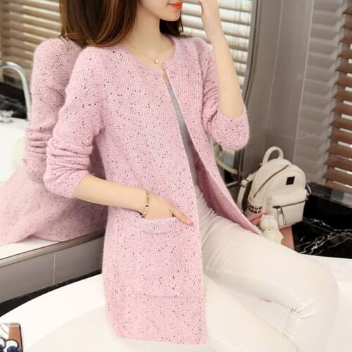 OHCLOTHING Autumn Winter Women Casual Long Sleeve Knitted Cardigans 2017 New Crochet Ladies Sweaters Fashion Cardigan