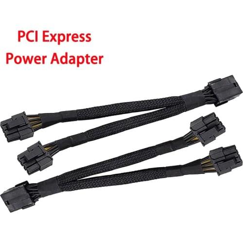 PCI Express 8pin To Dual 6+2Pin Power Supply Cable PCIe 8 Pin 1 To 2 Spliter For ASRock Radeon AMD Sapphire EVGA Gigabyte 1pc