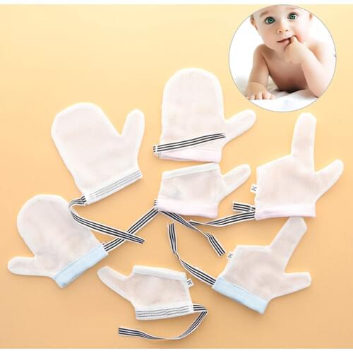 1 Pair Children Infant Anti Biting Eat Hand Protection Gloves Baby Prevent Bite Fingers Nails Glove for Toddle Kids Harmless Set