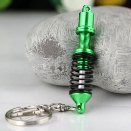 Adjustable Spring Car Part Shock Absorber Keyring Alloy Keychain Gift
