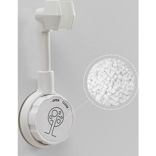 Adjustable Shower Holder Universal Bathroom Showerhead Bracket Nozzle Base Suction Cup Stand, White