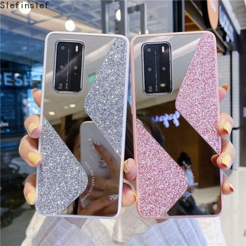 Luxury Makeup Mirror Phone Case For Samsung A50 A70 A51 A71 4G A81 A91 M10 M11 A20 A30S A11 S10 S9 S8 S20 FE Ultra Plus Cover