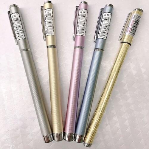 Signing Pen Thread Metal Gel Pen Student Writing Test Pen Signing Pen Black Pen 0.5 Office School Supplies