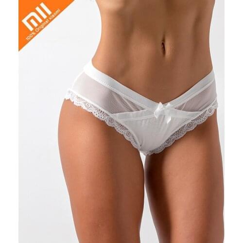 Xiaomi 1pcs Mesh Underwear for Woman Sexy Lace Panties Womens Briefs Mid-Rise Female Panties Women Underwear Sexy Lingerie