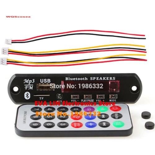 WS16 12V Wireless Bluetooth WMA MP3 Decoder Board USB TF Radio Audio Module for Car accessories