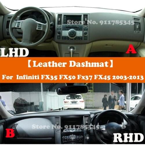 Suede Leather Dashmat Accessories Car-Styling Dashboard Covers Pad Sunshade For Infiniti FX35 FX50 FX37 Fx45 S50 G1 2003-2013