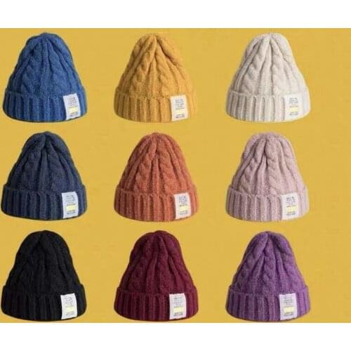 Womens Hat Knitted kawaii Style Callote Woolen Yarn Thickening Warm Comfortable Fashion Curling Elegant ins High-Quality