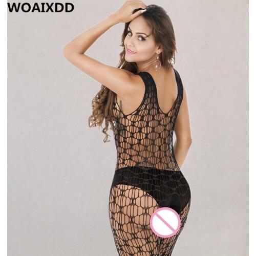 Plus Size Transparent Erotic Lingerie Hot Mesh Sex Intimates Pajamas Sexy Langerie Costumes Fishnet Babydoll Chemise Underwear