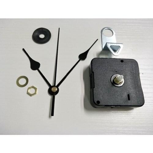 100x promotion sweep Clock Movement quartz wall clock mechanism Centre Screw type movement with black long hands DIY clock kits