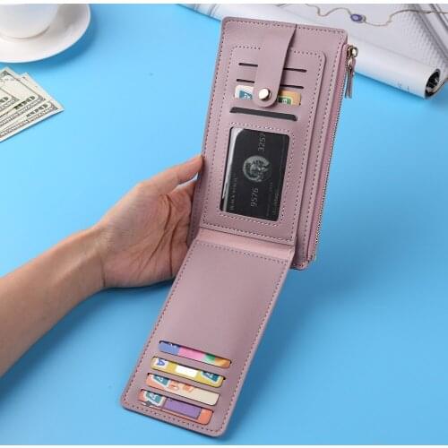 2021 Fashion Women Credit Card ID Card Holder Female Multi-slot Long Wallet Soft PU Leather Coin Purse Pocket Wallet Clutch Bag
