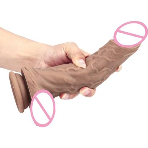 23cm Super Realistic Artificial Penis Dick Soft Silicone Dildo Suction Cup Male Woman Masturbator Adult Sex Toys Dildos Massager