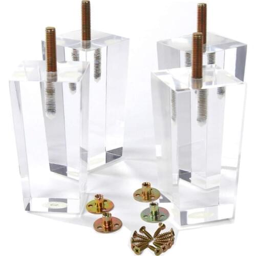 4Pcs Brand New 4/4.7 Inches Furniture table legs M8 Acrylic Sofa Feet Cupboard Cabinet Furniture Leg Feet Stool chair Leg Feet
