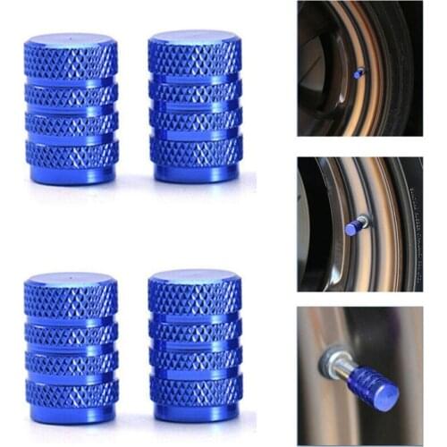 4Pcs Aluminum Alloy Car Wheel Tyre Tire Air Pressure Valve Stem Cap Dust Cover