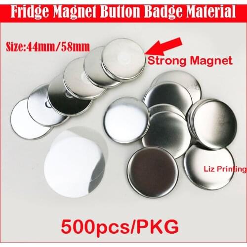 500pcs 58mm magnetic button Badge blank material magnetic badge Fridge Magnet material