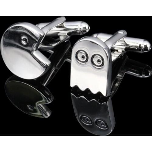 Free shipping Cute Cufflinks retail silver color novel snake game design For Party Men Cuff Links Wholesale&retail